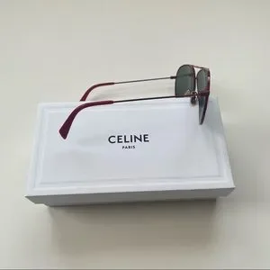 Celine 59mm Shinny Red & Green Pilot Sunglasses New Comes With Box, Case & Cloth Celine | Accessories | Celine 59mm Shinny Red Green Pilot  main image 2